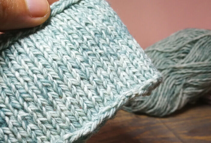 Glatt rechts gestrickt